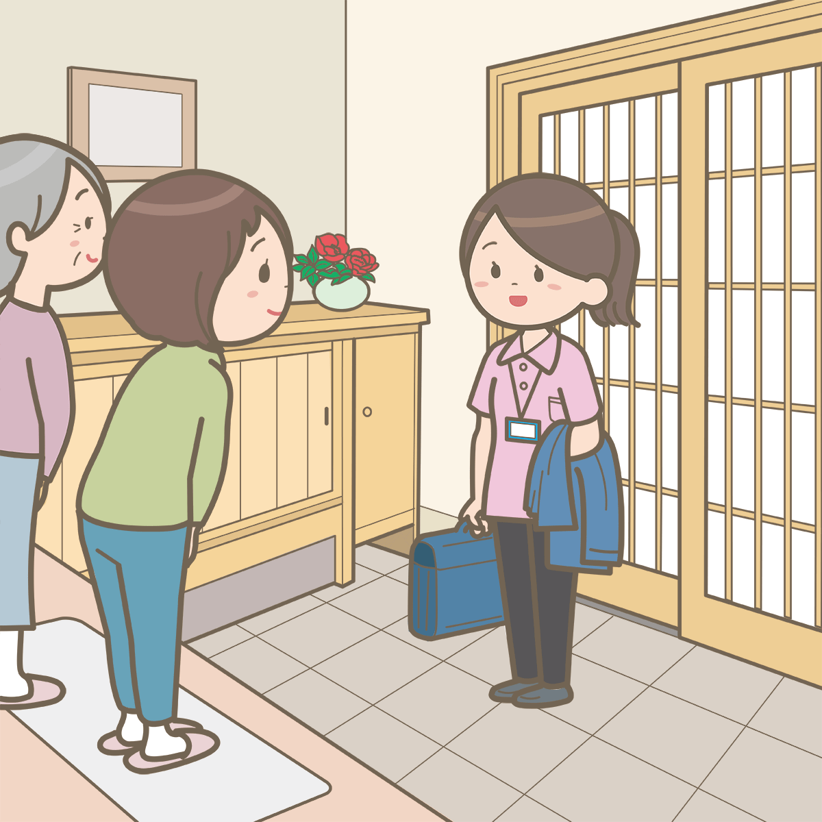 ご自宅への訪問の様子